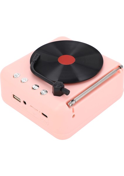 Bluetooth Hoparlör Retro Plak Çalar Tarzı Hifi Ses Kalitesi Bt5.0 Kablosuz Hoparlör Pembe (Yurt Dışından) indirimleri