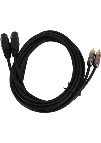 Çift Erkek Çift Xlr Dişi Kablo 22AWG Bakır Pvc Muhafaza Xlr Kablosu Amplifikatör Mikseri Için 3 Metre (Yurt Dışından)