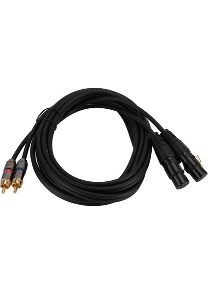 Çift Erkek Çift Xlr Dişi Kablo 22AWG Bakır Pvc Muhafaza Xlr Kablosu Amplifikatör Mikseri Için 3 Metre (Yurt Dışından) modelleri