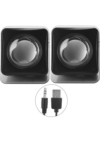 Mini Usb2.0 Masaüstü Dizüstü Bilgisayar Kablolu Stereo Müzik Hoparlörü Multimedya Hoparlör Sistemi (Yurt Dışından)
