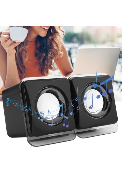Mini Usb2.0 Masaüstü Dizüstü Bilgisayar Kablolu Stereo Müzik Hoparlörü Multimedya Hoparlör Sistemi (Yurt Dışından)