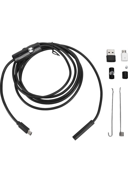 7mm Çap 2m Kablo Endüstriyel Endoskop Tip C Usb Microusb Muayene Kamerası Mekanik Iç Yapı Boru Hattı Tıkanıklığı Için (Yurt Dışından)