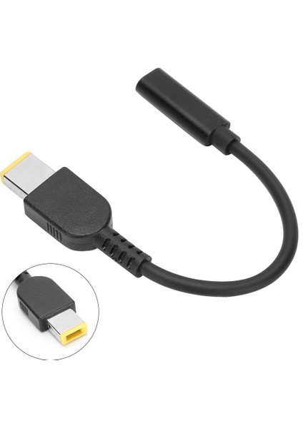 Lenovo Power Line Kare Port 11 x 5.0mm Erkek Kablo 17CM Için Typec Dişi - Dc Adaptörü (Yurt Dışından)