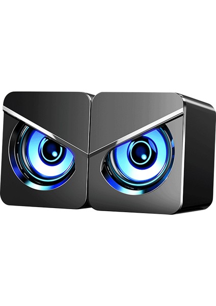 1 Çift Masaüstü Bilgisayar Hoparlörü Çok Işlevli Şık Güçlü Bas 4d Stereo Ses USB Kablolu Hoparlör Ev Için (Yurt Dışından)