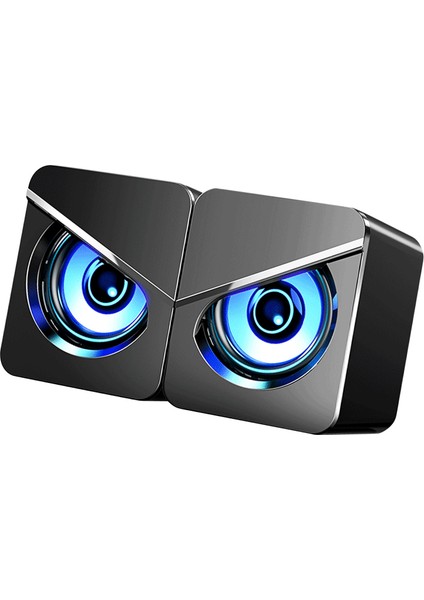 1 Çift Masaüstü Bilgisayar Hoparlörü Çok Işlevli Şık Güçlü Bas 4d Stereo Ses USB Kablolu Hoparlör Ev Için (Yurt Dışından) fırsatları