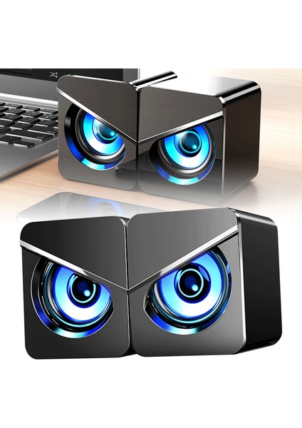 1 Çift Masaüstü Bilgisayar Hoparlörü Çok Işlevli Şık Güçlü Bas 4d Stereo Ses USB Kablolu Hoparlör Ev Için (Yurt Dışından) indirimleri