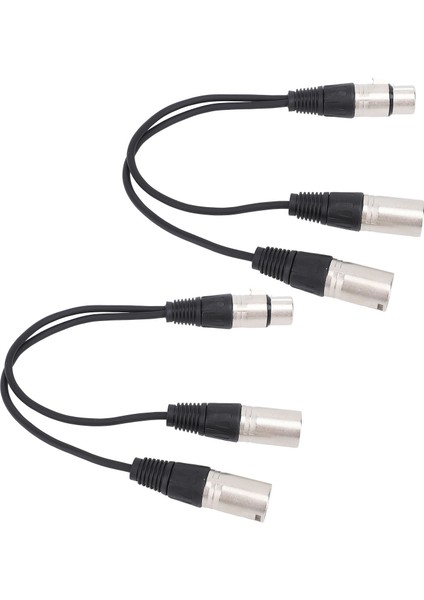 Xlr Ayırıcı Kablo 3pin Xlr Dişi - Çift Xlr Erkek Y Kablosu Tak ve Çalıştır Stüdyo Sahne Mikseri Amplifikatörleri Için 2 Adet (Yurt Dışından) fırsatları