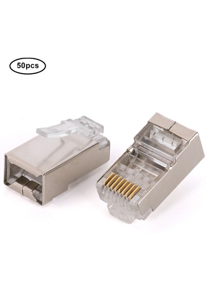 50 Adet Cat6 RJ45 Fiş Ethernet Ağ Kablosu Modüler Konnektör 8P8C Altın Kaplama (Yurt Dışından) modelleri