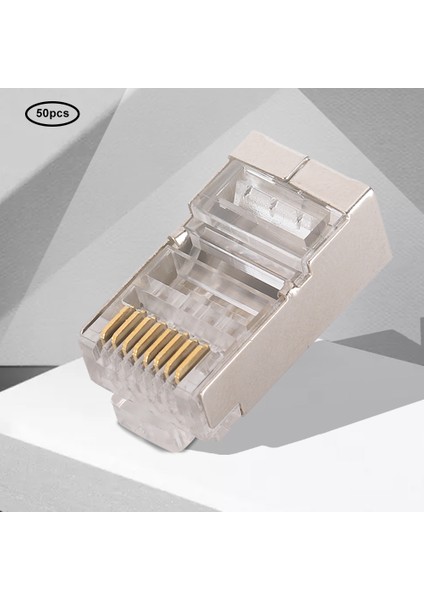 50 Adet Cat6 RJ45 Fiş Ethernet Ağ Kablosu Modüler Konnektör 8P8C Altın Kaplama (Yurt Dışından) indirimleri