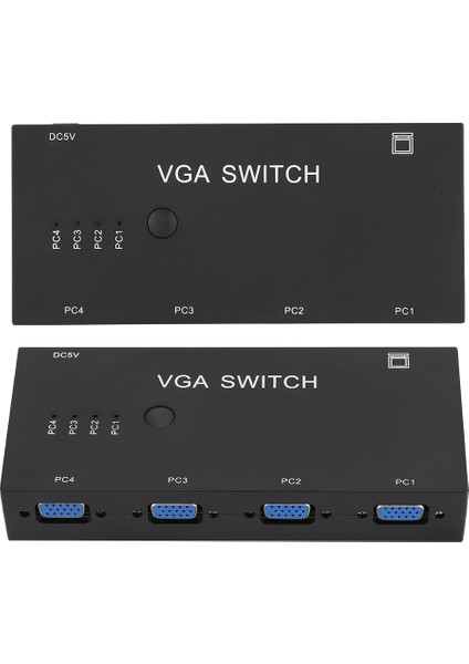 VGA Ayırıcı 4-In 1-Out Video Dönüştürücü Anahtar Bilgisayar Aksesuarı 1920 x 1080 Hd Ekran Için (Yurt Dışından)