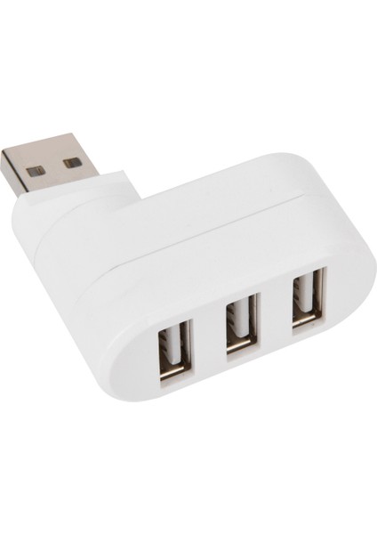 USB Hub'ları Portları USB 2.0 Mini Döner Ayırıcı Adaptörü Hub Pc Dizüstü Bilgisayar Mac Beyaz (Yurt Dışından)