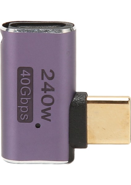 USB C Dişi - USB C Erkek Konnektör Pd 240W 8k 60HZ 40GBPS Usb4.0 C Dik Açı Adaptörü Cep Telefonu Tablet Dizüstü Bilgisayar Için (Yurt Dışından)