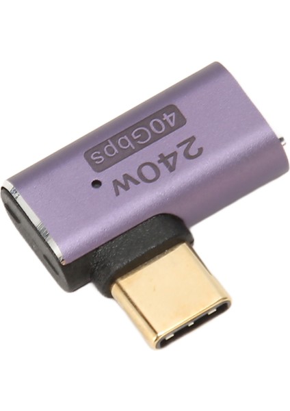 USB C Dişi - USB C Erkek Konnektör Pd 240W 8k 60HZ 40GBPS Usb4.0 C Dik Açı Adaptörü Cep Telefonu Tablet Dizüstü Bilgisayar Için (Yurt Dışından)