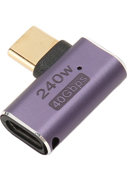USB C Dişi - USB C Erkek Konnektör Pd 240W 8k 60HZ 40GBPS Usb4.0 C Dik Açı Adaptörü Cep Telefonu Tablet Dizüstü Bilgisayar Için (Yurt Dışından)