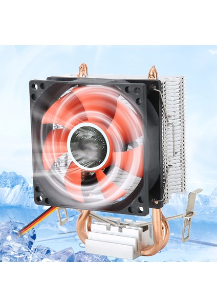 Mini Cpu Soğutucu 2 Isı Borusu Yüksek Hava Akışı Düşük Gürültülü Fan Radyatörü 775AMD/1155INTEL Için (Yurt Dışından)