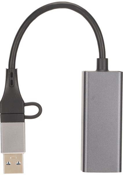 Type C To RJ45 Adaptörü 10 100 1000MBPS Kendiliğinden Uyarlanan USB 3.0 2.0 Desteği Dizüstü Bilgisayar Tablet Için USB C To Ethernet Adaptörü (Yurt Dışından)