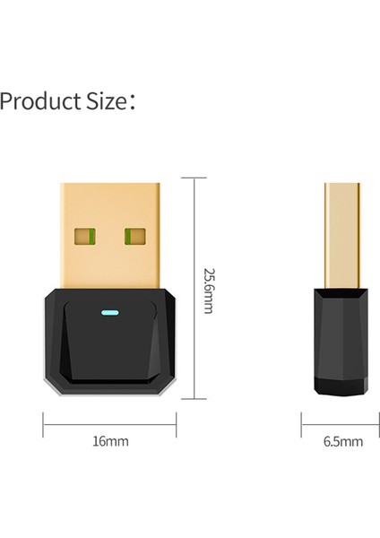 USB Bluetooth Alıcı ve Verici Bluetooth 5.0 Adaptörü Masaüstü Dizüstü Bilgisayar Fare Klavye Için (Yurt Dışından)