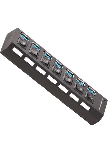 USB 3.0 Hub Bireysel 7 Port Yüksek Hızlı Usb2.0 Usb1.1 Uyumlu USB Veri Hub'ı LED Göstergeli Windows Xp 7 8 (Yurt Dışından)