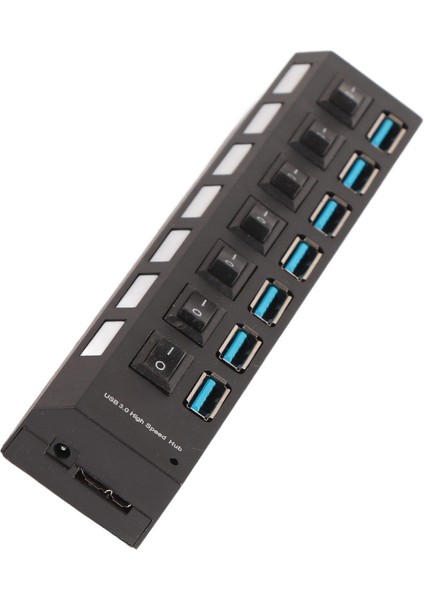 USB 3.0 Hub Bireysel 7 Port Yüksek Hızlı Usb2.0 Usb1.1 Uyumlu USB Veri Hub'ı LED Göstergeli Windows Xp 7 8 (Yurt Dışından)