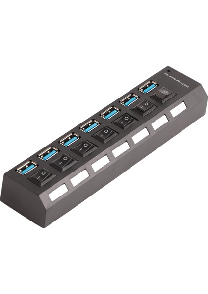 USB 3.0 Hub Bireysel 7 Port Yüksek Hızlı Usb2.0 Usb1.1 Uyumlu USB Veri Hub'ı LED Göstergeli Windows Xp 7 8 (Yurt Dışından)
