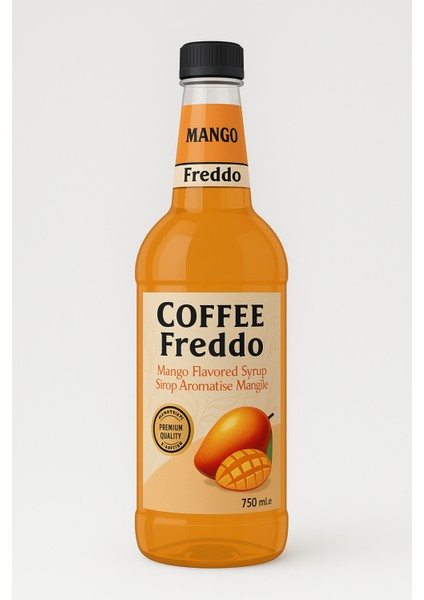 Mango Kahve Şurubu, Şekersiz (Suger Free) Şurup Yeni Yüksek Aromalı Kalorisiz, Kahve ve Kokteyl Şurubu