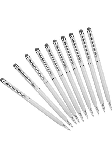 10 Adet Stylus 2'si 1 Arada Kapasitif Dokunmatik Ekran Tükenmez Kalemler Metal Bilgisayar Aksesuarlarıbeyaz (Yurt Dışından) modelleri