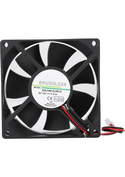 SHLF0812LHE-12 DC12V 0.51A 8cm 2pin Büyük Hava Hacmi Soğutma Fanı Soğutucu (Yurt Dışından)