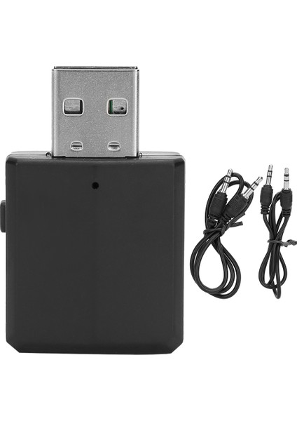 USB Kablosuz Ses Alıcı Alıcı Taşınabilir 3'ü 1 Arada Bluetooth ile 2 Adet Kablo (Yurt Dışından)