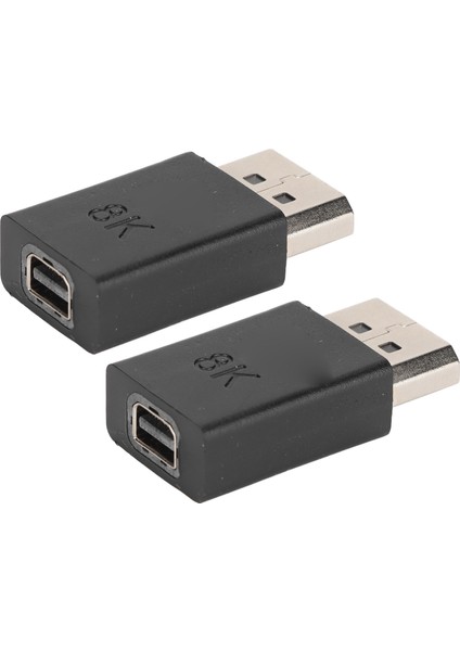 2 Adet Dp Erkek - Mını Dp Dişi Adaptörü Yüksek Çözünürlüklü 8k 2 Mod Küçük Taşınabilir Hafif Displayport Kablosu Dönüştürücü (Yurt Dışından)