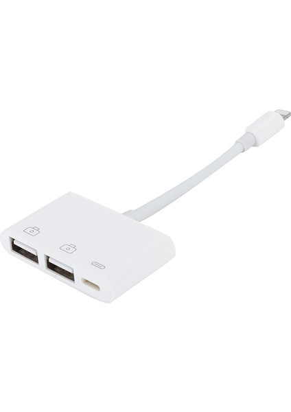 3'ü 1 Arada Otg Adaptörü Genişletme Yuvası Ios Hafıza Kartı USB Hub Klavye Fare Kamera Piyano (Yurt Dışından)