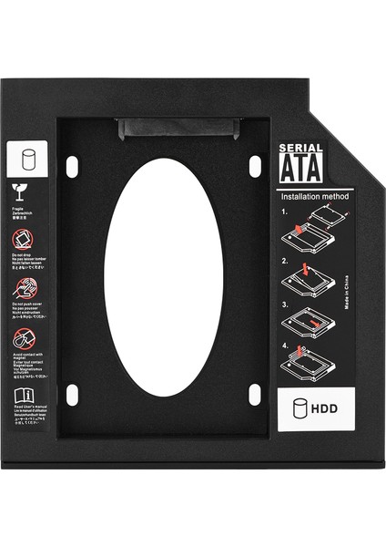 2.5" Sata HDD SSD Muhafazası Sabit Disk Sürücü Bölmesi Optik DVD Adaptörü Dizüstü Bilgisayar Için 9.5mm (Yurt Dışından)