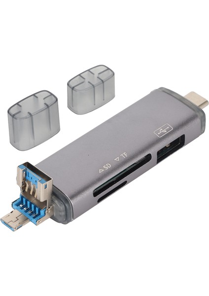 Kart Okuyucu Otg USB C USB Mıcro USB 5gbps Ultra Ince Tak ve Çalıştır Hafıza Kartı Okuyucu Telefon Pc Dizüstü Bilgisayar Için (Yurt Dışından)