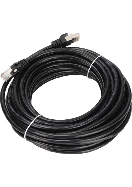 Cat 6 Ethernet Kablosu Emı Koruması Düşük Geri Dönüş Kaybı 10 Gbps Yüksek Hızlı Rj 45 Konnektörlü Internet Kablosu Pc Için 10 Metre (Yurt Dışından)