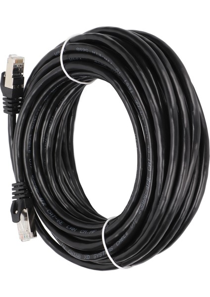 Cat 6 Ethernet Kablosu Emı Koruması Düşük Geri Dönüş Kaybı 10 Gbps Yüksek Hızlı Rj 45 Konnektörlü Internet Kablosu Pc Için 10 Metre (Yurt Dışından)
