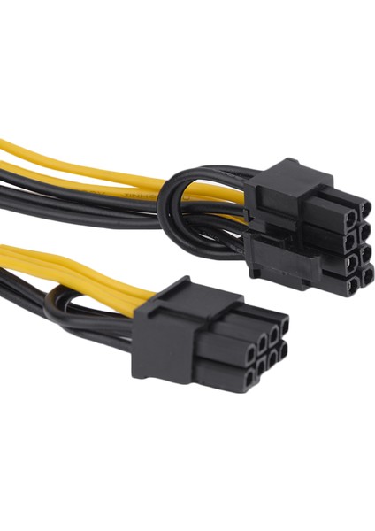6 Pin Dişi - Çift 8 Pin (6 Pin 2 Pin) Veya 2 Port 6 Pin Erkek Grafik Kartı Pcı-E Güç Kablosu (Yurt Dışından)