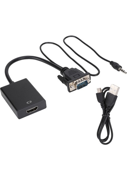 VGA - HDMI Dönüştürücü Kablo Sesli Projektör Pc Hdtv 1080P (Yurt Dışından)