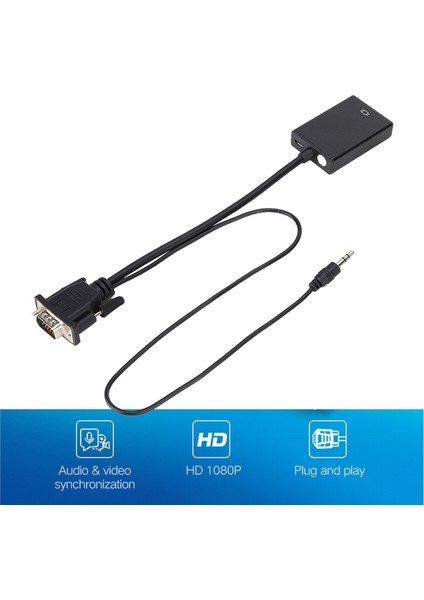 VGA - HDMI Dönüştürücü Kablo Sesli Projektör Pc Hdtv 1080P (Yurt Dışından) modelleri
