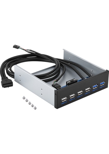 9pın 19PIN Ila 2 * Usb3.0 + 4 * Usb2.0 6 Arayüz Metal Ön Panel USB Hub (Yurt Dışından)