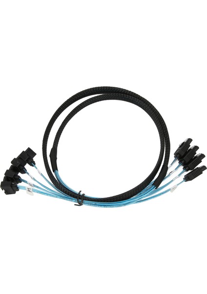 Mini Sas Kablosu 4 Sata'dan 4 Sata'ya Düz Kavisli Kablo 6gbps Anti Parazit Çift Grup Korumalı Sas Kablosu 0,5 M / 1,6 Ft (Yurt Dışından)