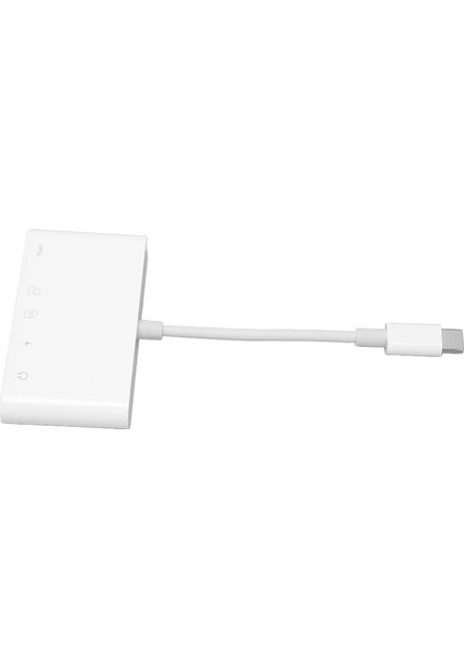5'i 1 Arada USB C Hub Usb3.0 Portu Depolama Kartı Hafıza Kartı Okuyucu Yuvası Tip C Şarj Portu 3.5mm Aux Portu USB Hub Adaptörü (Yurt Dışından)