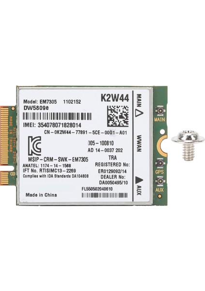 EM7305 4g Modülü Kablosuz Ağ M2 Ngff Lte Wwan Kartı 52PIN Dell DW5809E Sierra'ya Uygun (Yurt Dışından)