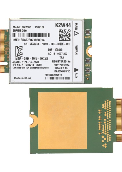 EM7305 4g Modülü Kablosuz Ağ M2 Ngff Lte Wwan Kartı 52PIN Dell DW5809E Sierra'ya Uygun (Yurt Dışından) fiyatları