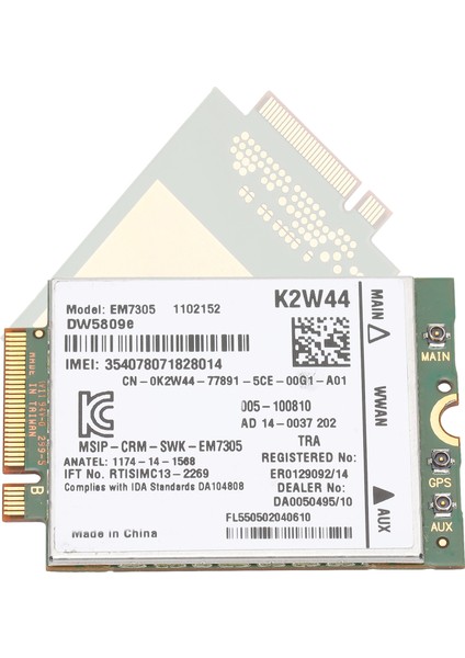 EM7305 4g Modülü Kablosuz Ağ M2 Ngff Lte Wwan Kartı 52PIN Dell DW5809E Sierra'ya Uygun (Yurt Dışından) modelleri
