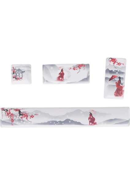 Tuş Takımı 4 Tuş Buzla Kaplı Dağ Kar Kız Desen Uzay Esc Enter Numpad Enter Dıy Tuş Takımları (Yurt Dışından)