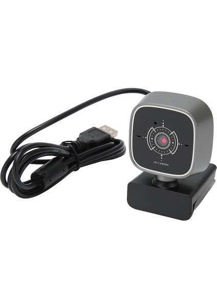 USB Web Kamerası 1080P 30FPS Gürültü Azaltma Çift Mikrofon Döndürülebilir Tak ve Çalıştır Masaüstü Dizüstü Bilgisayar Görüntülü Sohbet Için Pc Kamerası (Yurt Dışından)
