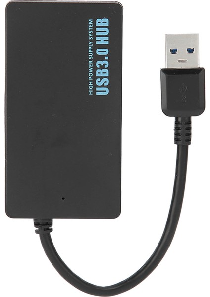 Usb3.0 Hub 4 Port Iyi Isı Dağılımı 5gbps Yüksek Hızlı Iletim Usb3.0 Ayırıcı Yerleştirme Istasyonu Siyah (Yurt Dışından)