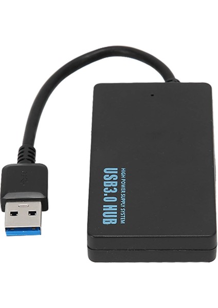 Usb3.0 Hub 4 Port Iyi Isı Dağılımı 5gbps Yüksek Hızlı Iletim Usb3.0 Ayırıcı Yerleştirme Istasyonu Siyah (Yurt Dışından)