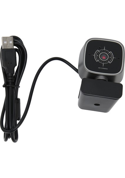 USB Web Kamerası 1080P 30FPS Gürültü Azaltma Çift Mikrofon Döndürülebilir Tak ve Çalıştır Masaüstü Dizüstü Bilgisayar Görüntülü Sohbet Için Pc Kamerası (Yurt Dışından)