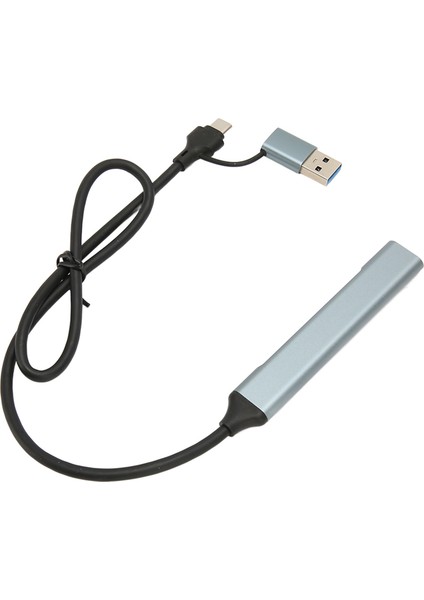 Type C Hub 4 Port 5gbps Alüminyum Alaşımlı Tak ve Çalıştır Uzay Grisi USB 3.0 Yerleştirme Istasyonu Masaüstü Dizüstü Bilgisayar Için (Yurt Dışından)