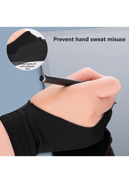 Adet Sanatçı Eldiveni Iki Parmaklı Avuç Içi Reddetme Eldivenleri Stylus Kalem Kalem Çizimi Boyama Sağ Veya Sol El (Yurt Dışından) indirimleri